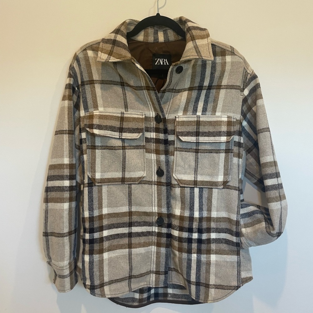 Zara Plaid Shacket - Fall, Winter, Cozy, Casual, Camping